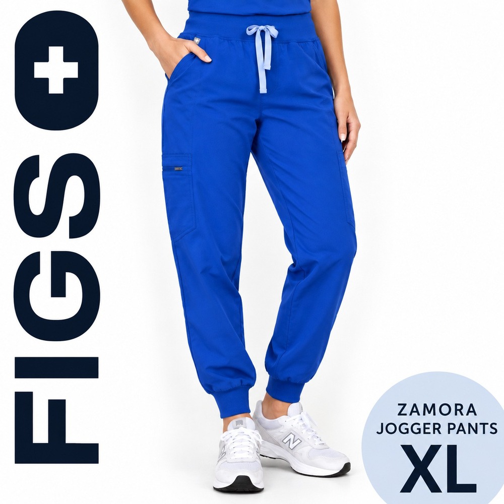 Figs Zamora Jogger Pants Women XL Royal Blue Scrubs Healthcare Medical 1000207